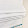 Custom Plain Pom Pom Colour Flat Roman Shade
