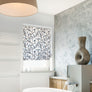 Blue Floral Pattern Relaxed Roman Shade