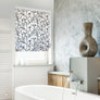 Blue Floral Pattern Relaxed Roman Shade