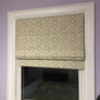 Flat Cotton Roman Shade In Swain Plateau Pattern