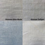 4 Shimmery Colours Plain Linen Fabric Flat Roman Shade