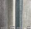 4 Shimmery Colours Plain Linen Fabric Flat Roman Shade