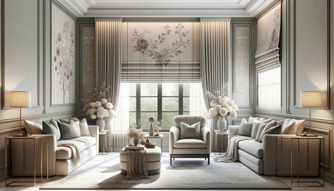 Creativity in every detail: Roman curtains with hand-painted and without