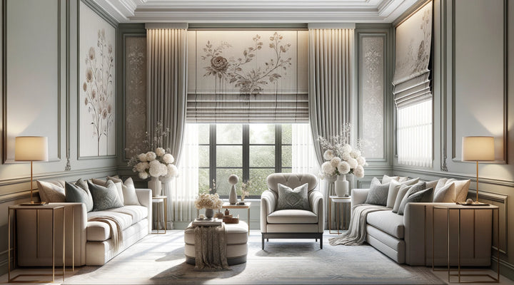 Creativity in every detail: Roman curtains with hand-painted and without