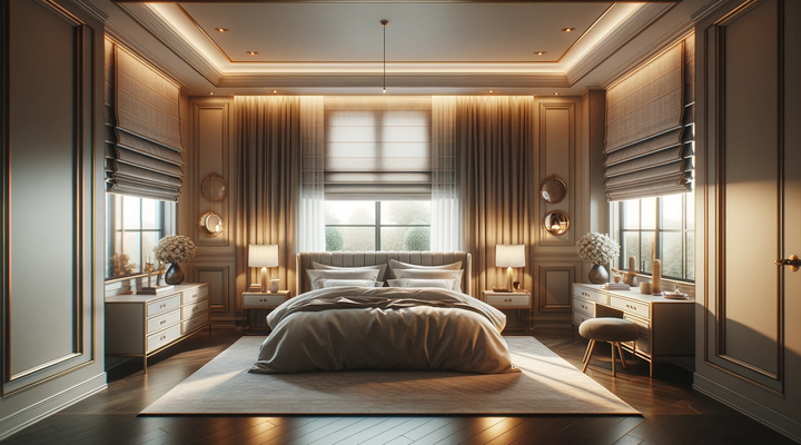 Roman curtains for bedrooms and kitchens