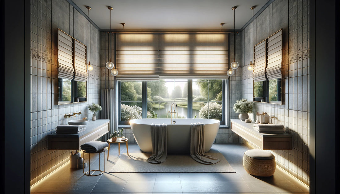 Roman Shades with Non-Slip Coating: Safety and Comfort in the Bathroom