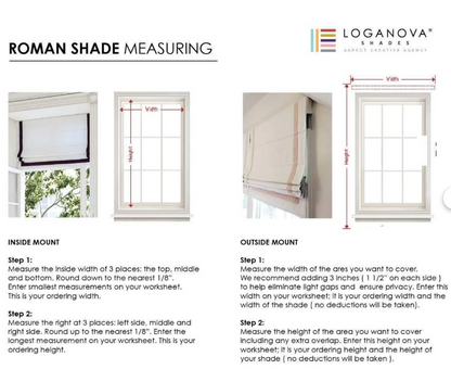 Gibbs Tulip Roman Shade — Custom Size