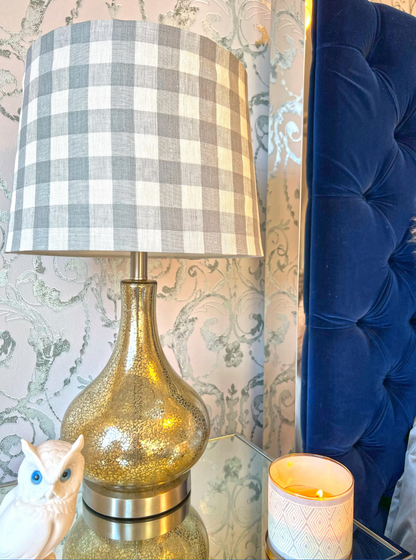 Scalamandré Swedish Check lampshade — handmade