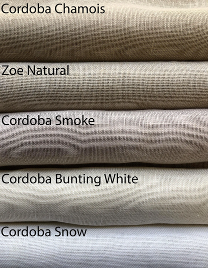 Cordoba Sheer Linen European Relaxed Roman Shade — Custom Size