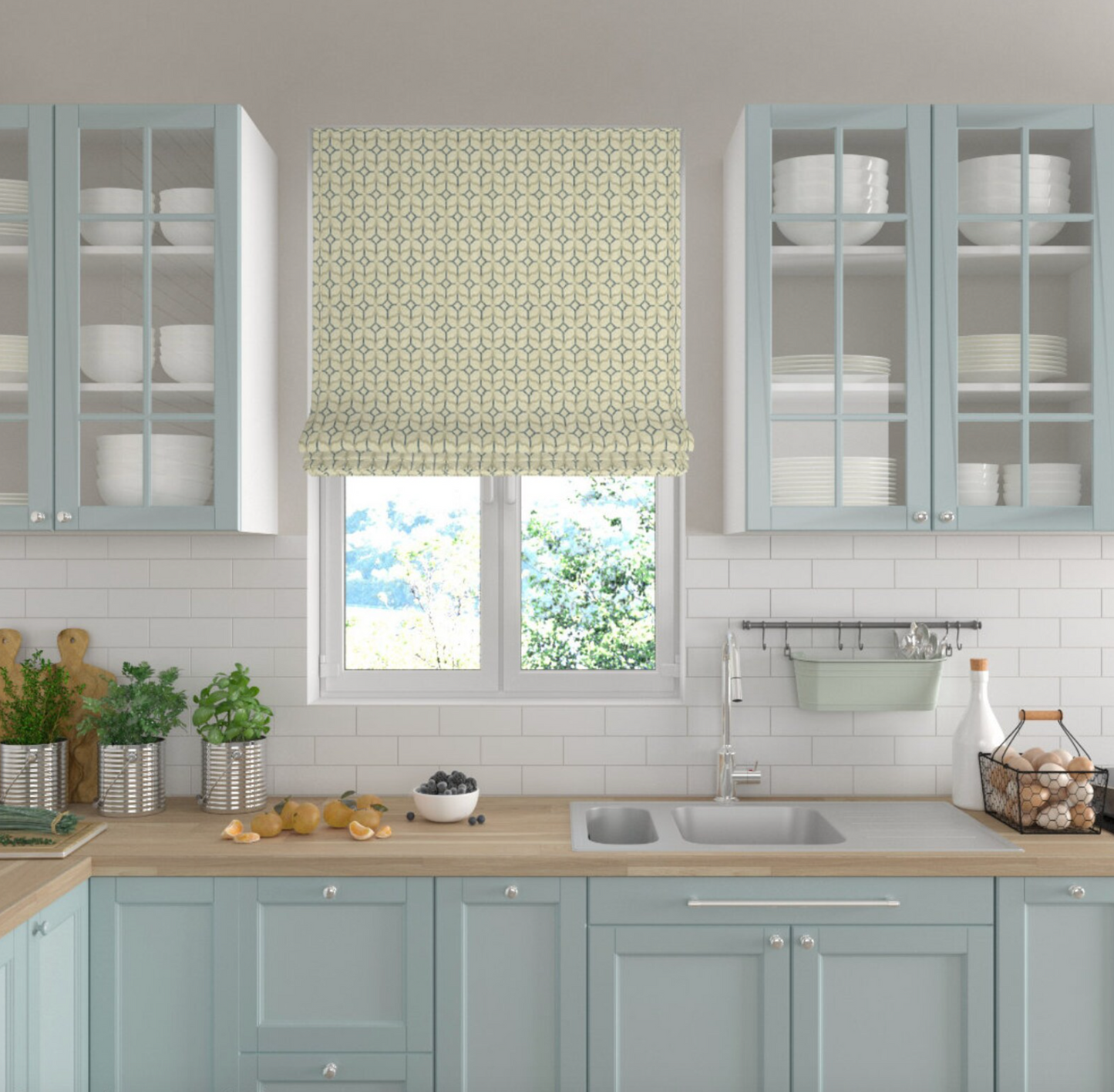 Gibbs Flat Roman Shade — Custom Size