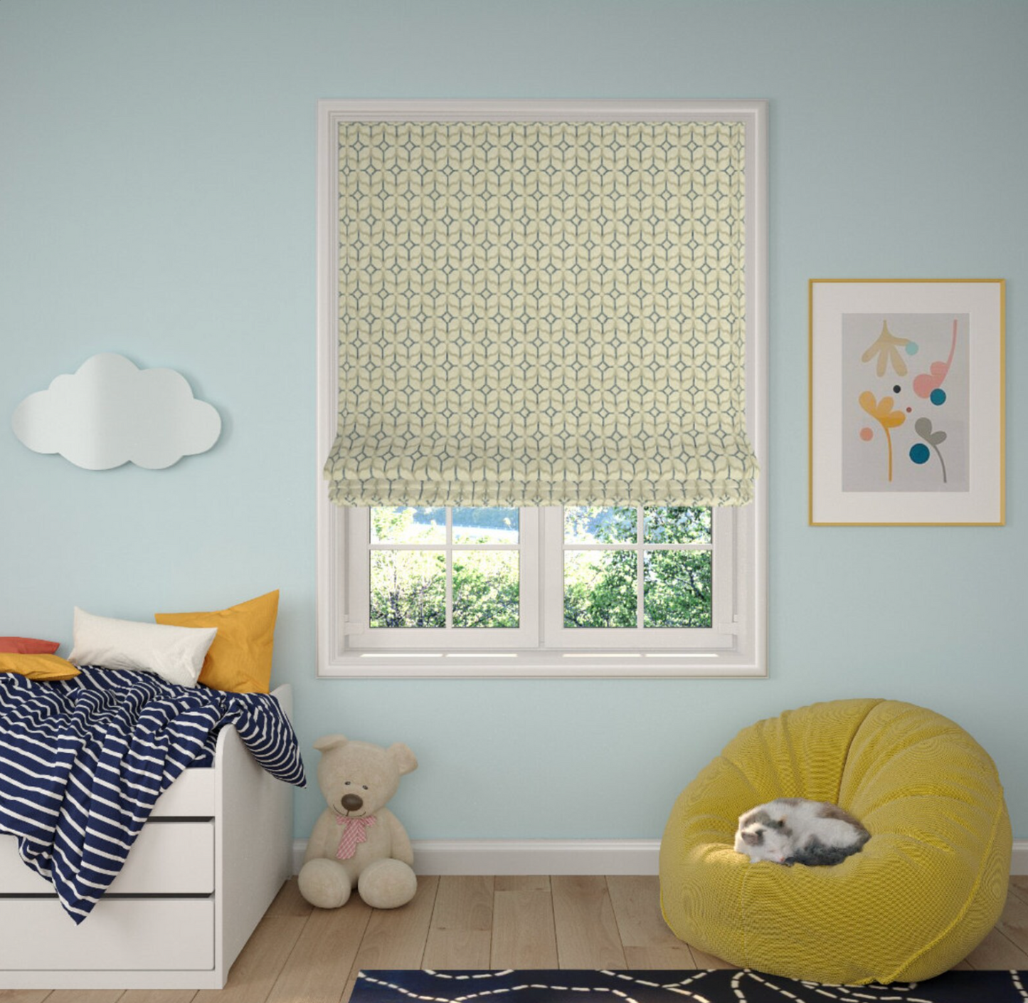 Gibbs Flat Roman Shade — Custom Size