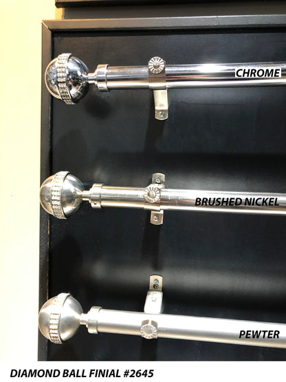 Conventional Traverse Rod with Rings — 28mm, Custom Size