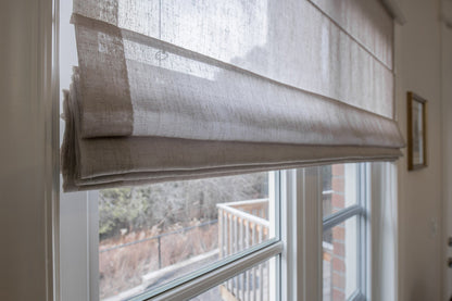 Lucky Earth Flat Sheer Roman Shade — Custom Size