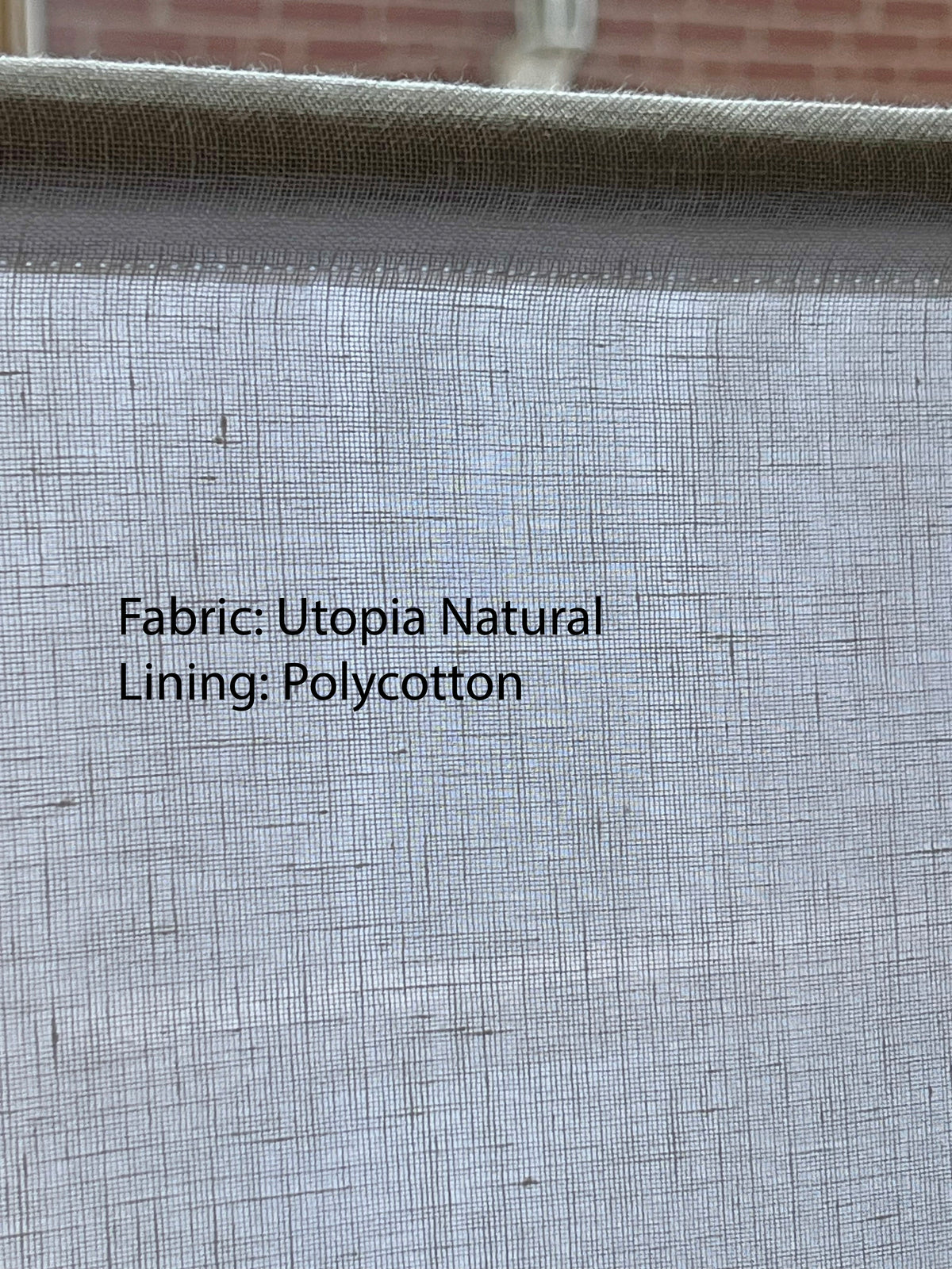Utopia Natural cafe curtain with polycotton lining for more privacy and soft diffused light