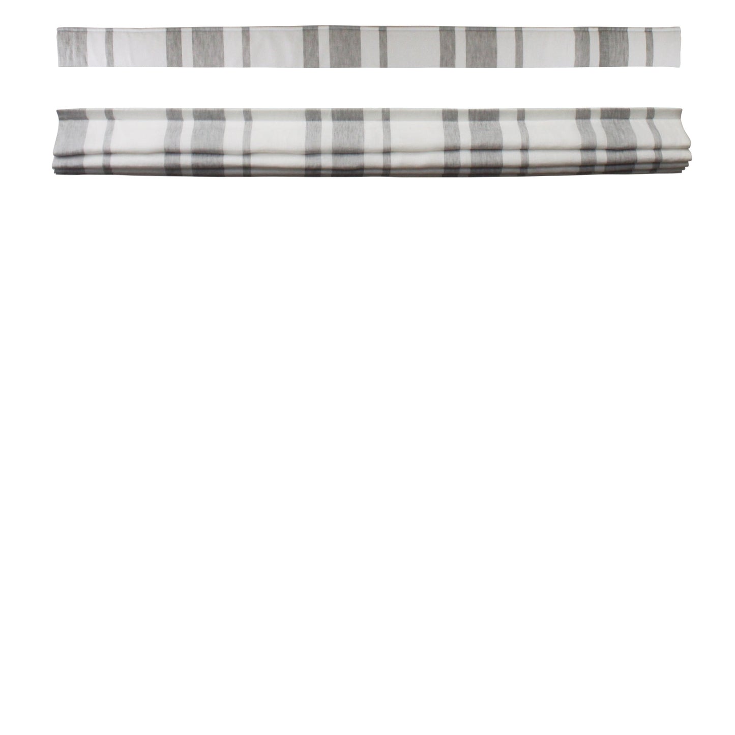 Gothic Grey Stripe Top Down Bottom Up Roman Shade — Custom Size