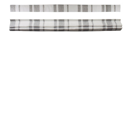 Gothic Grey Stripe Top Down Bottom Up Roman Shade — Custom Size