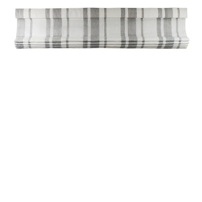 Gothic Grey Stripe Top Down Bottom Up Roman Shade — Custom Size