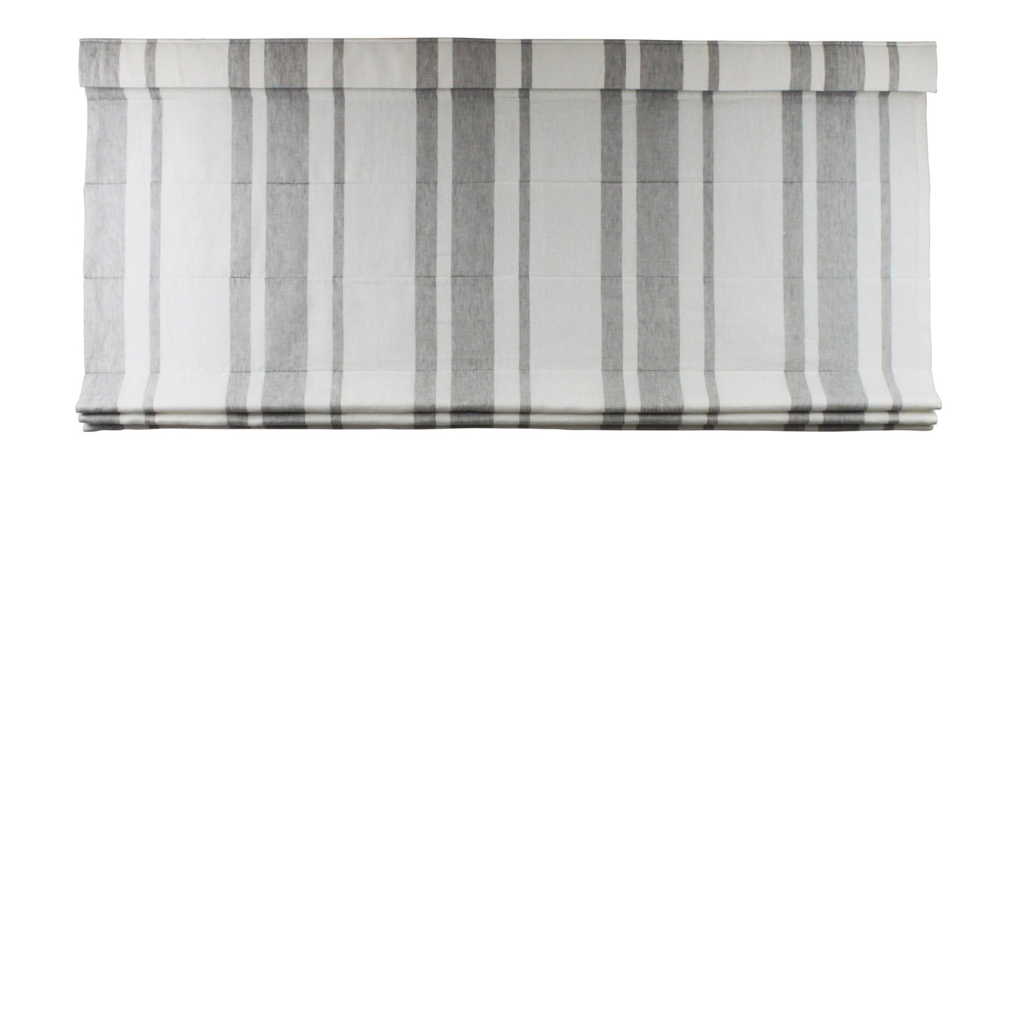Gothic Grey Stripe Top Down Bottom Up Roman Shade — Custom Size