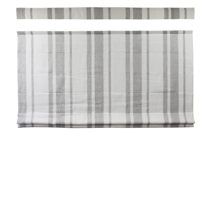 Gothic Grey Stripe Top Down Bottom Up Roman Shade — Custom Size