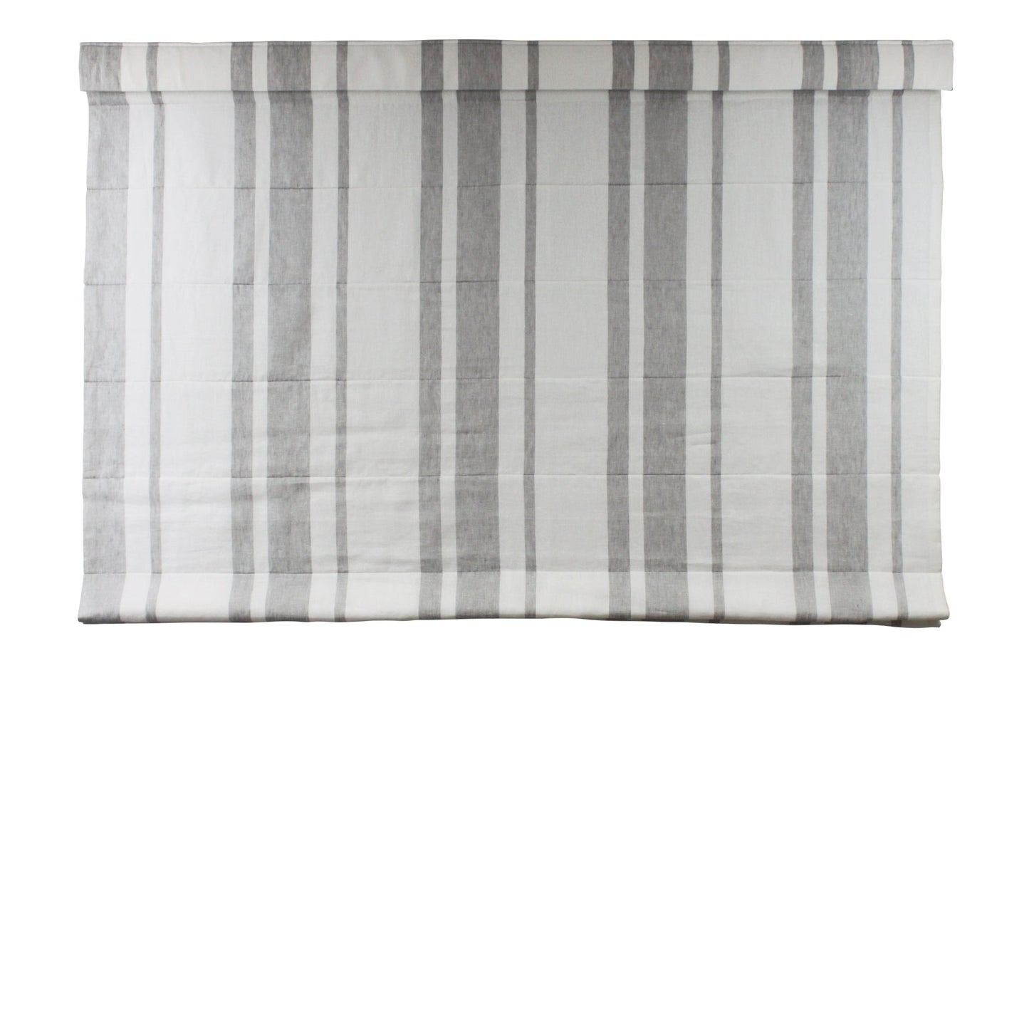 Gothic Grey Stripe Top Down Bottom Up Roman Shade — Custom Size
