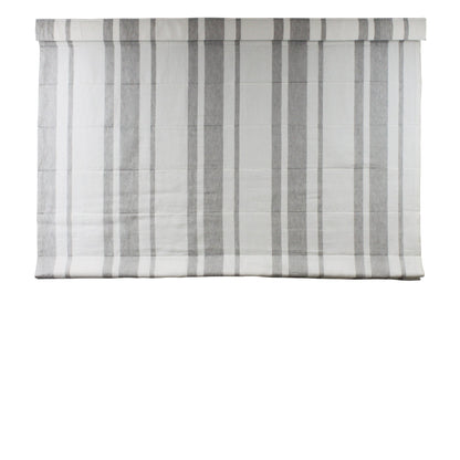 Gothic Grey Stripe Top Down Bottom Up Roman Shade — Custom Size