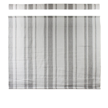 Gothic Grey Stripe Top Down Bottom Up Roman Shade — Custom Size
