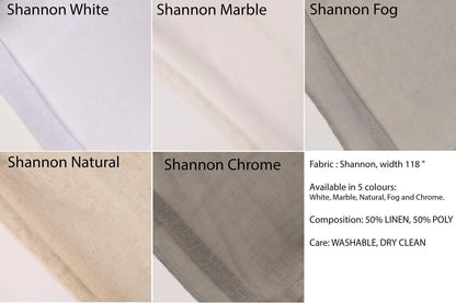 Linen Café Curtains — Custom Size