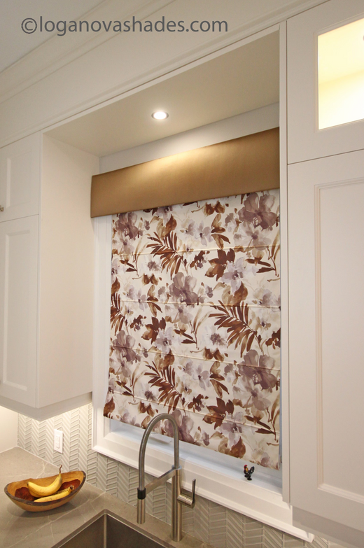 Custom Roman Shade, Cotton Shade 