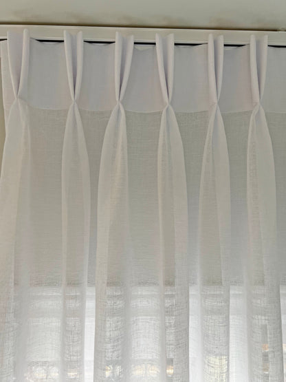Berlin Pinch Pleat Sheer Drapery Panel — Custom Size