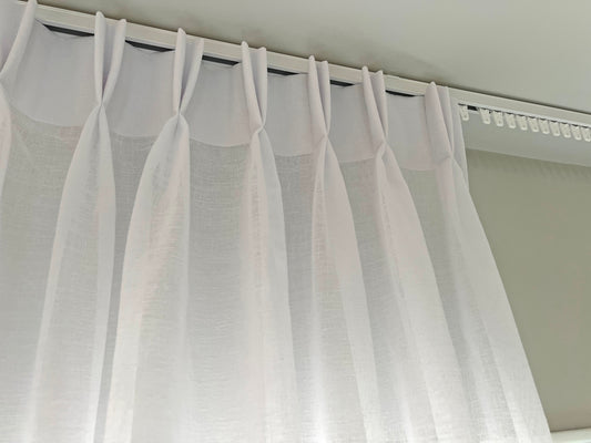 Berlin Pinch Pleat Sheer Drapery Panel — Custom Size