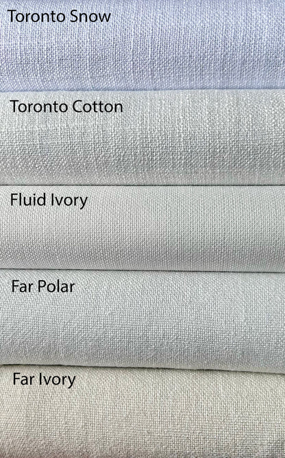 Cheval Faux Linen Flat Roman Shade — Custom Size, 8 Colours