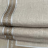 Relaxed Roman Shades "Tuscany Oyster with Decorative Trim", 100% linen roman shade with chain mechanism, custom shades, window treatments