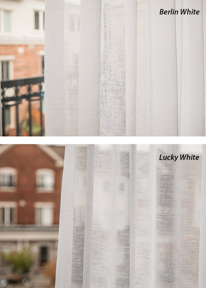 Lucky Pleat Sheer Drapery Panel — Custom Size