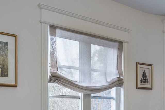Lucky Earth European Relaxed Sheer Roman Shade — Custom Size