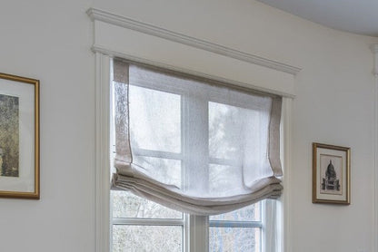 Lucky Earth European Relaxed Sheer Roman Shade — Custom Size