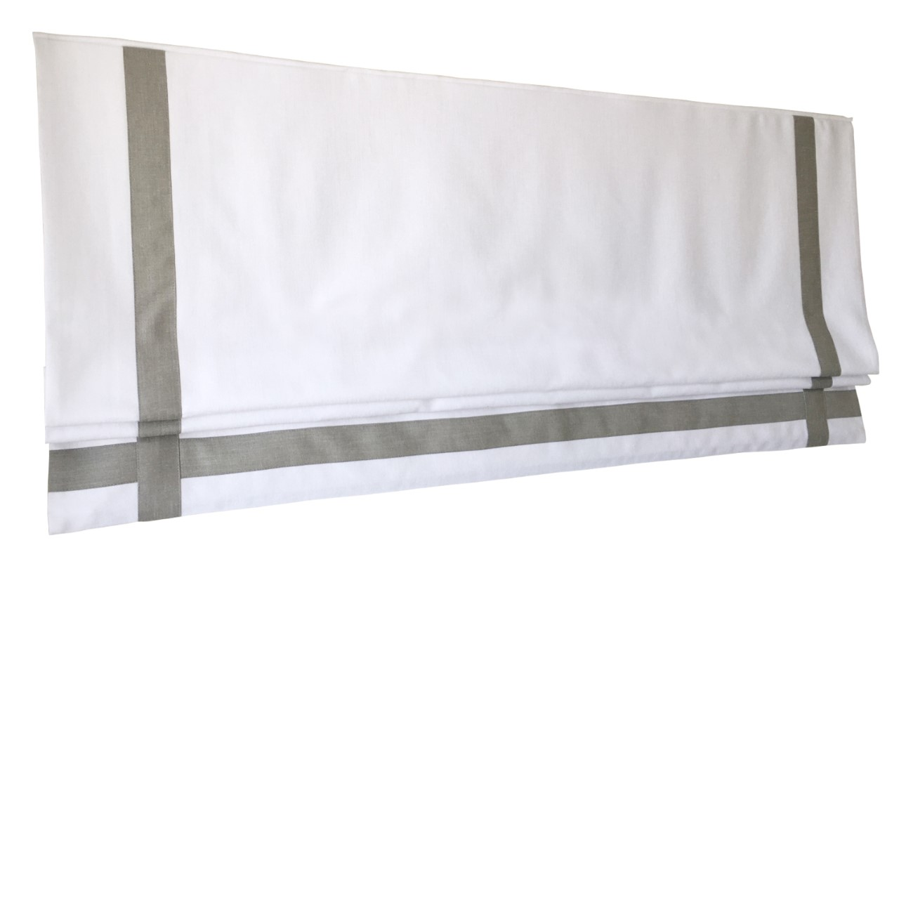 White Window Valance With Choice Of Colour Border