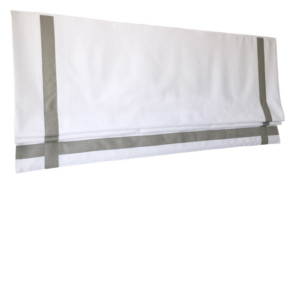 White Window Valance With Choice Of Colour Border