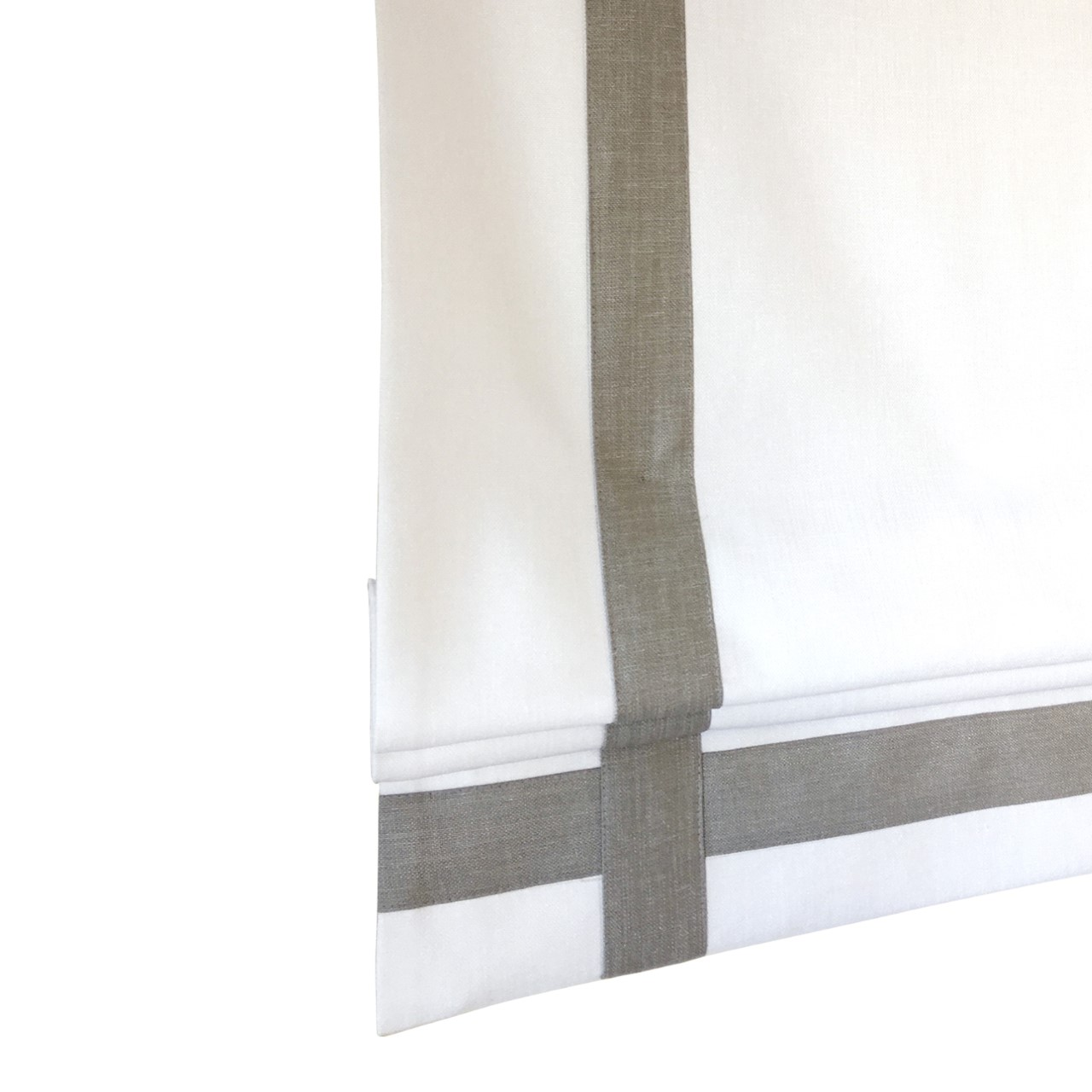 White Window Valance With Choice Of Colour Border