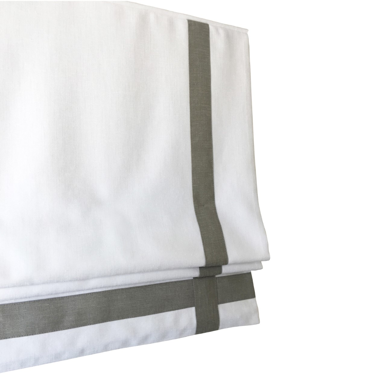 White Window Valance With Choice Of Colour Border