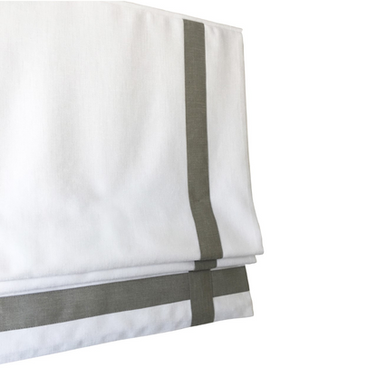 White Window Valance With Choice Of Colour Border