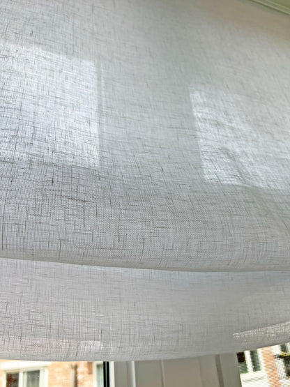 Sheer Linen European Relaxed Roman Shade — Custom Size
