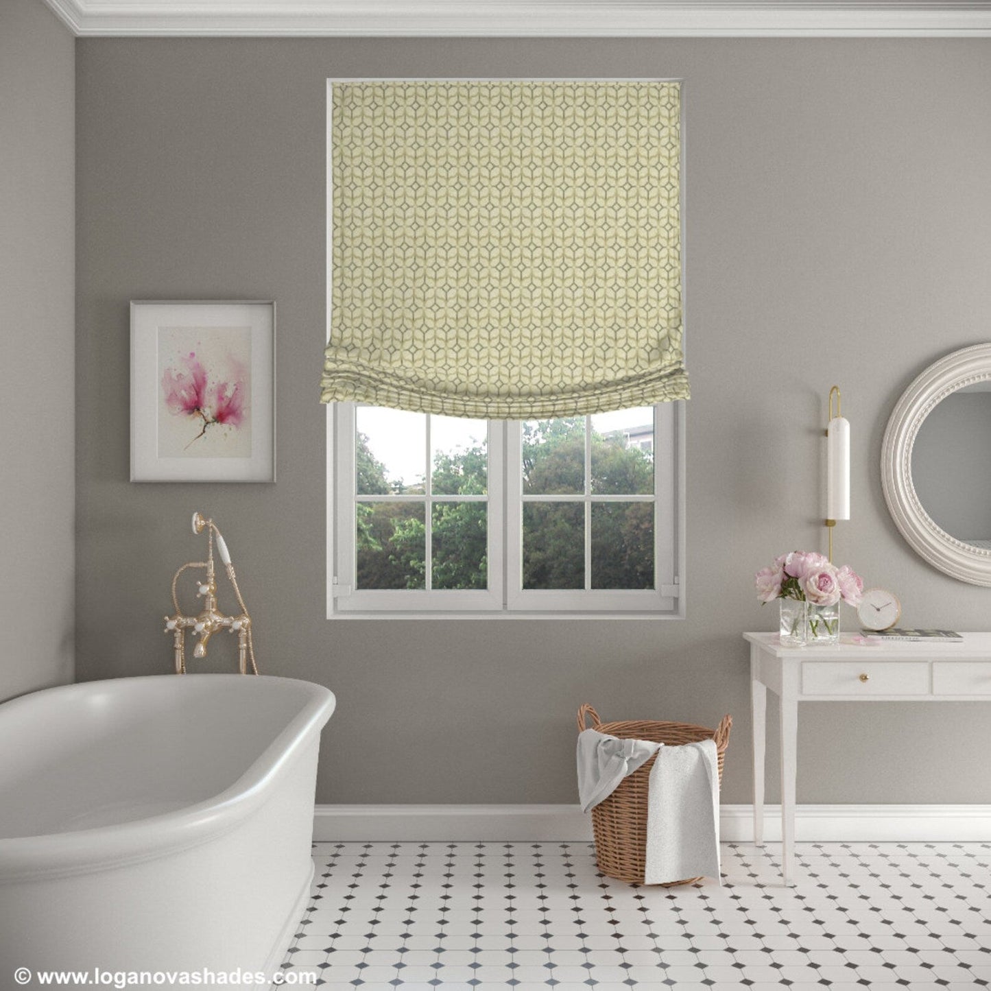 Gibbs European Relaxed Roman Shade — Custom Size