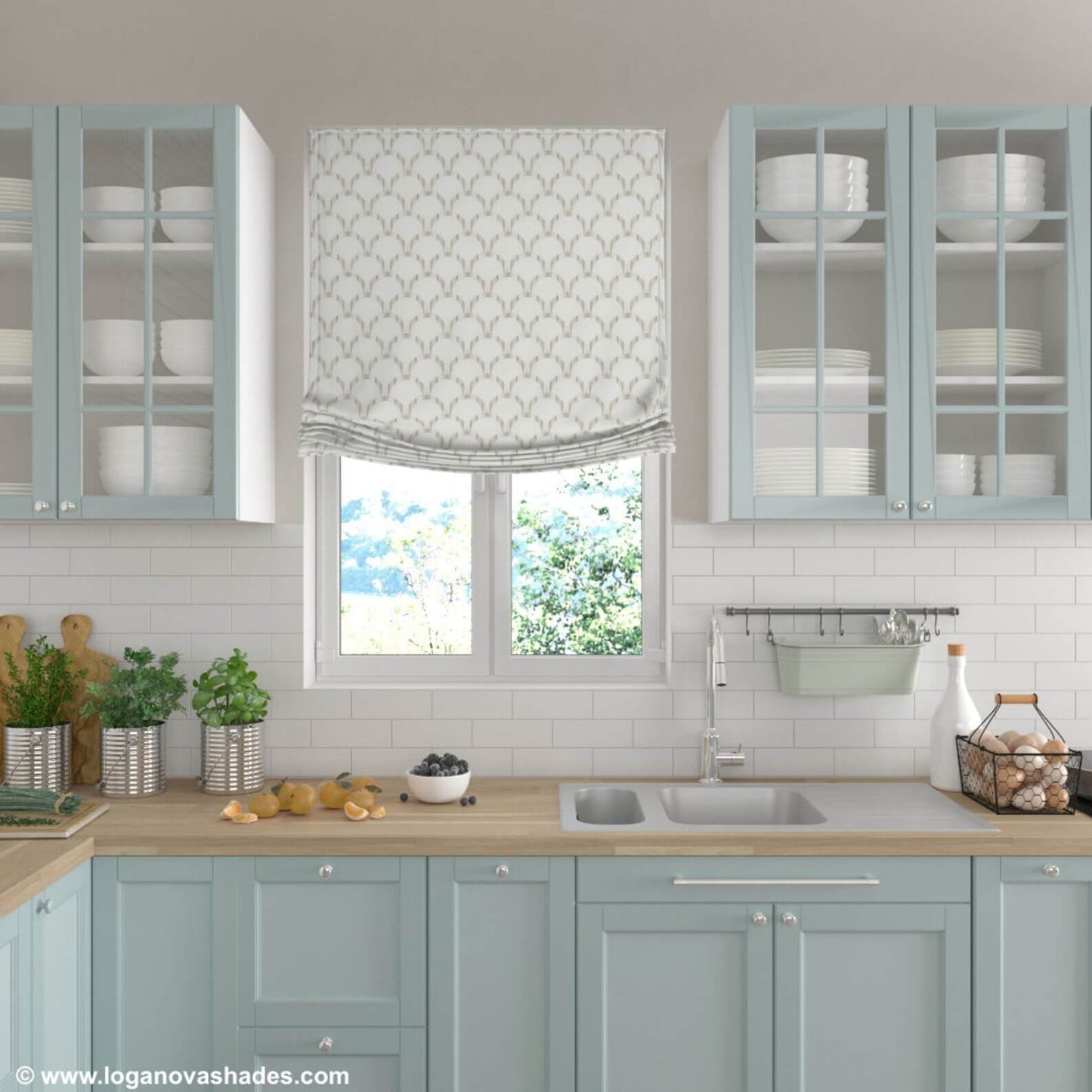 Hanover European Relaxed Roman Shade — Custom Size