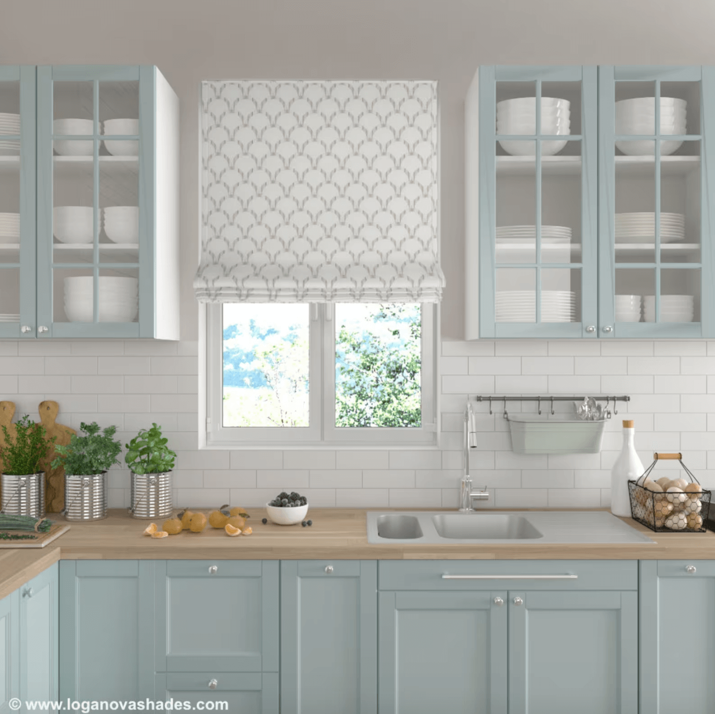 Hanover Relaxed Roman Shade — Custom Size