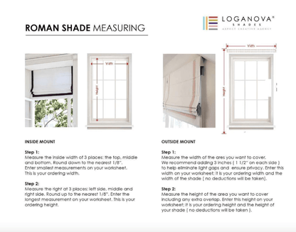 Hanover Relaxed Roman Shade — Custom Size