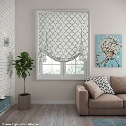 Hanover Tulip Roman Shade — Custom Size