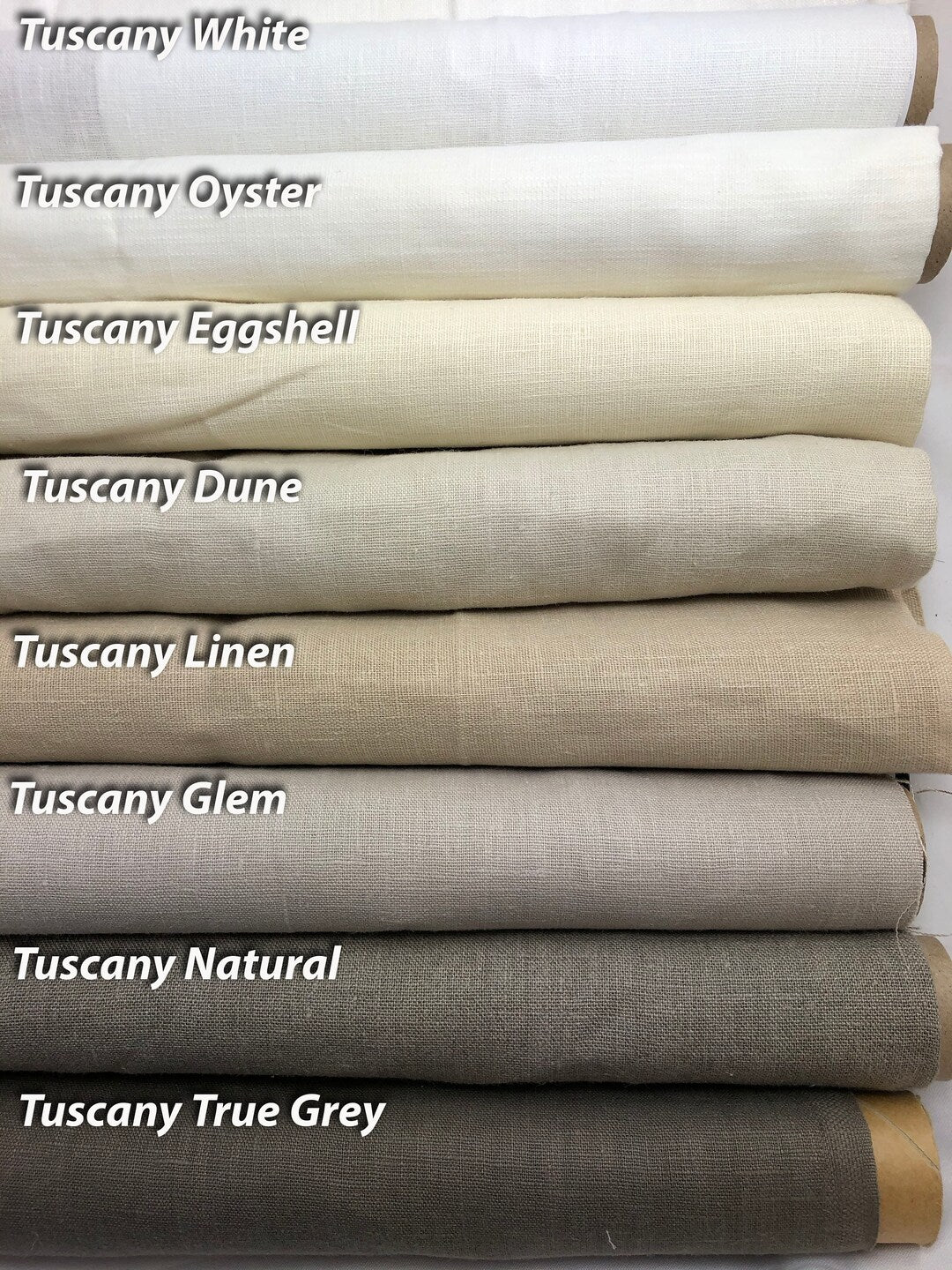 Tuscany linen colour swatches