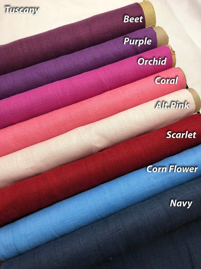 Tuscany faux-linen accent colour range