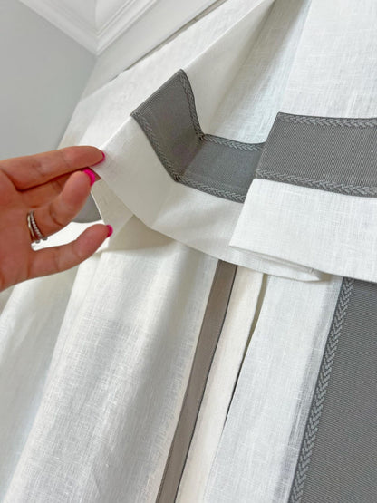 Custom shower curtain set detail