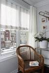 Linen Roman Shades, "Taverna-Lino" with chain mechanism, Roman shades for windows, custom roman shades, window treatments